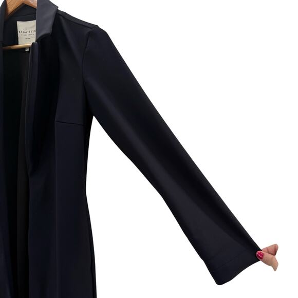 Bagatelle Collection Open Front Topper Jacket Deep Eggplant Longline Blazer XS - Picture 6 of 13